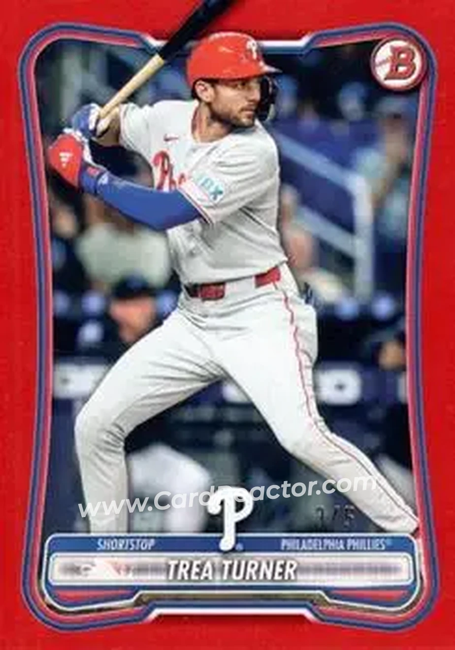 2026 Bowman - Red #71 - Trea Turner - Philadelphia Phillies - Front