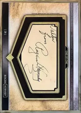2020 Topps Transcendent Collection - Oversized Cut Signatures #TCS-RH - Rogers Hornsby - St. Louis Cardinals