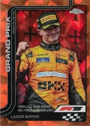 2025 Topps Chrome Sapphire Edition Formula 1 - Orange Sapphire #128 - Lando Norris - McLaren F1