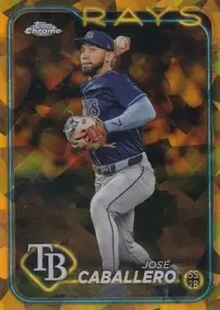 2024 Topps Chrome Update Sapphire Edition - Gold Sapphire #USCS161 - José Caballero - Tampa Bay Rays