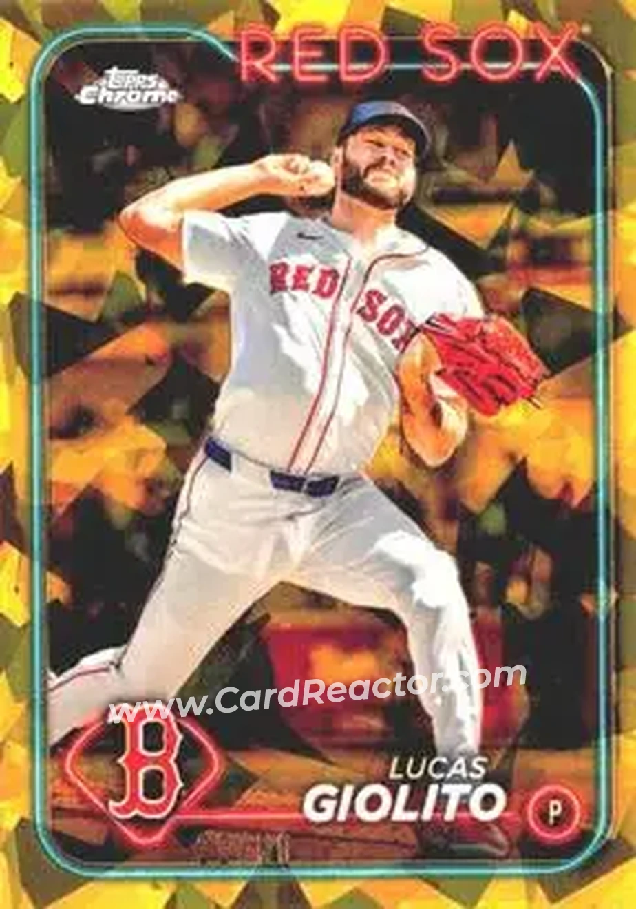 2024 Topps Chrome Update Sapphire Edition - Gold Sapphire #USCS176 - Lucas Giolito - Boston Red Sox - Front