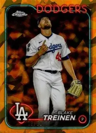 2024 Topps Chrome Update Sapphire Edition - Gold Sapphire #USCS196 - Blake Treinen - Los Angeles Dodgers