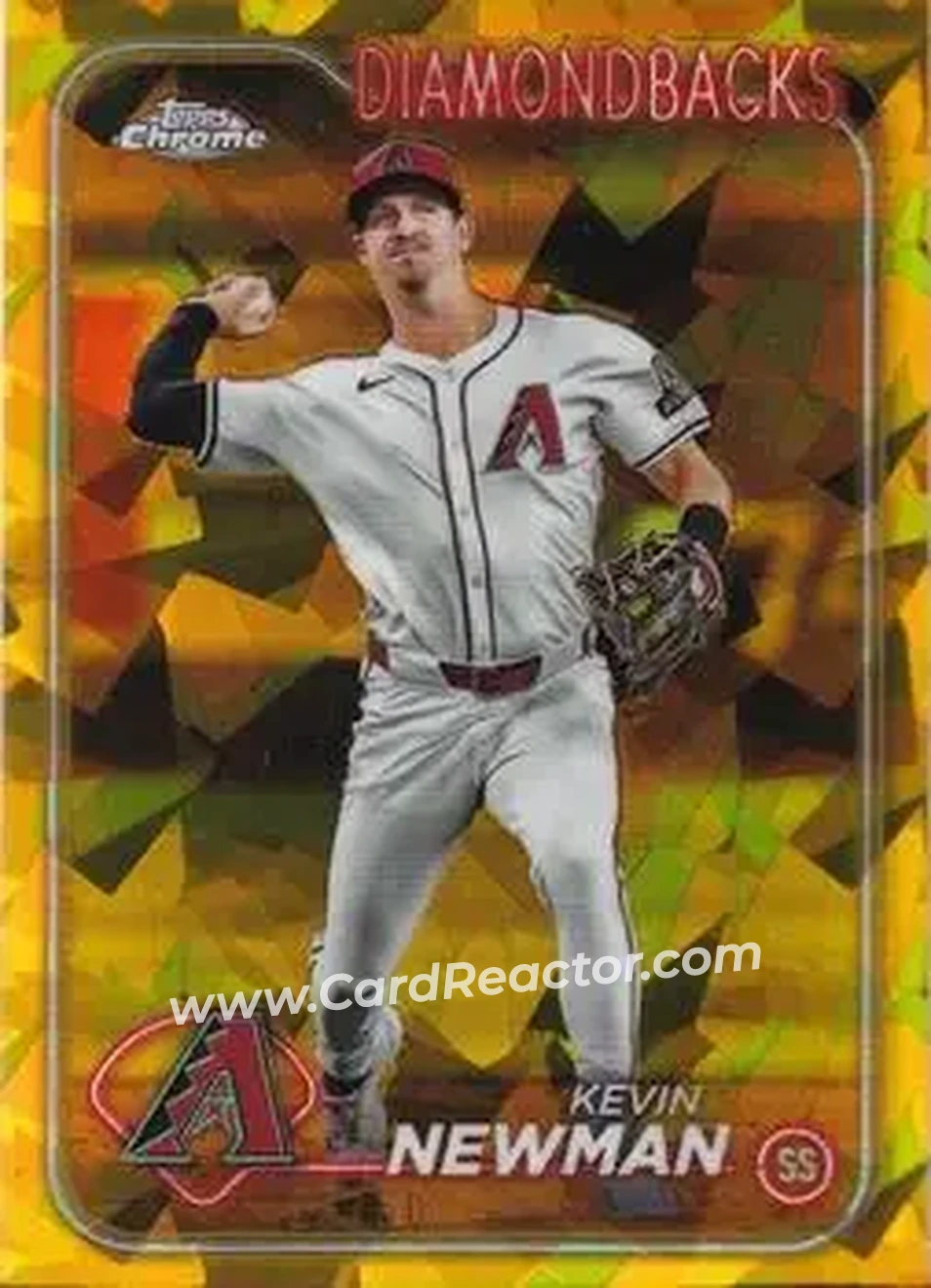 2024 Topps Chrome Update Sapphire Edition - Gold Sapphire #USCS204 - Kevin Newman - Arizona Diamondbacks - Front