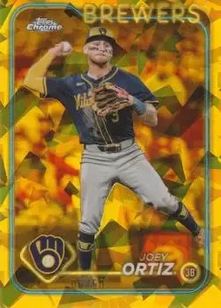 2024 Topps Chrome Update Sapphire Edition - Gold Sapphire #USCS257 - Joey Ortiz - Milwaukee Brewers