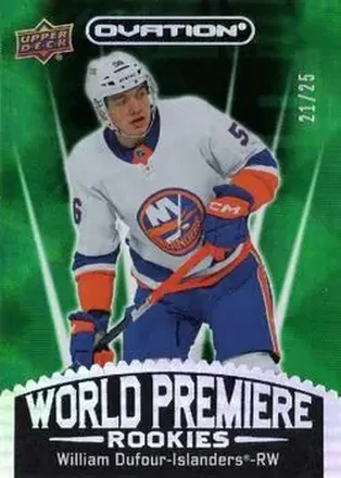 2023-24 Upper Deck Ovation - World Premiere Green #WP-26 - William Dufour - New York Islanders