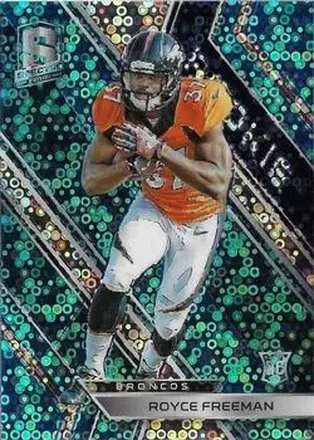 2018 Panini Spectra - Neon Blue #141 - Royce Freeman - Denver Broncos