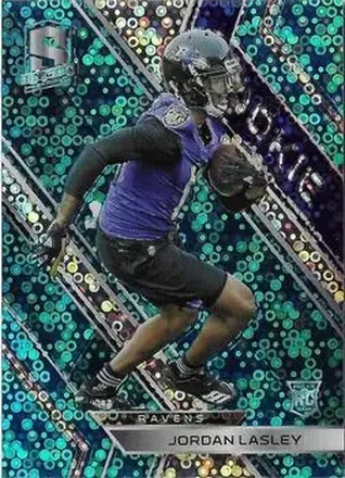 2018 Panini Spectra - Neon Blue #162 - Jordan Lasley - Baltimore Ravens