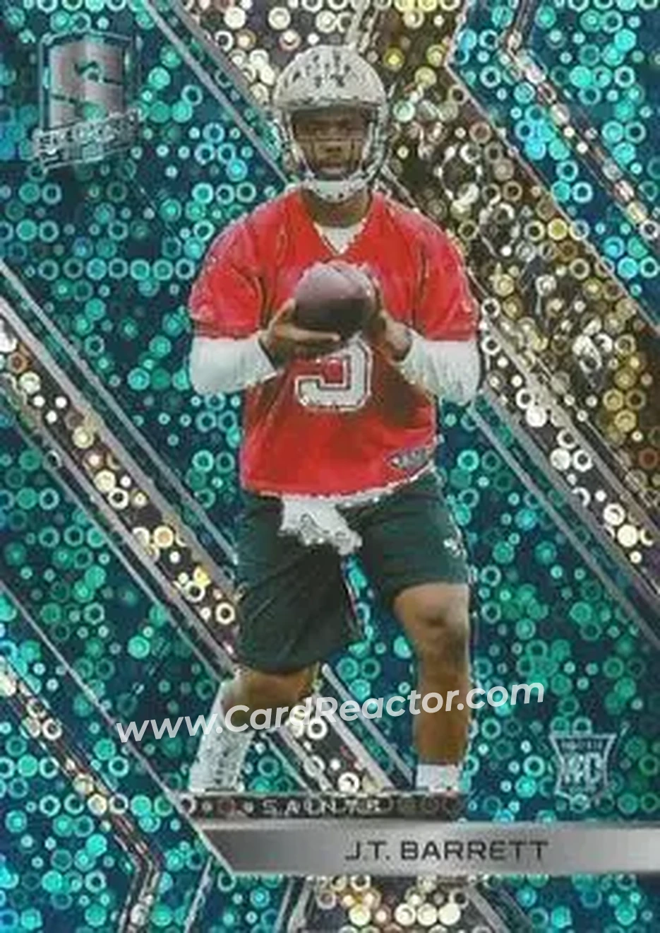 2018 Panini Spectra - Neon Blue #170 - J.T. Barrett - New Orleans Saints - Front