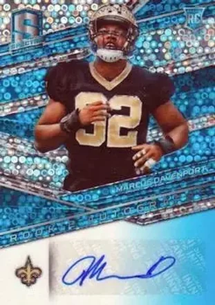 2018 Panini Spectra - Neon Blue #177 - Marcus Davenport - New Orleans Saints