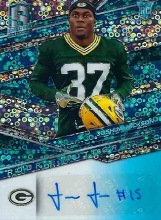 2018 Panini Spectra - Neon Blue #186 - Joshua Jackson - Green Bay Packers