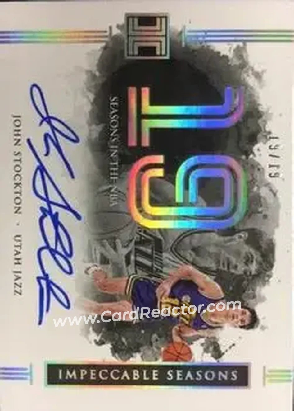 2016-17 Panini Impeccable - Impeccable Season Autographs #SA-JS - John Stockton - Utah Jazz - Front