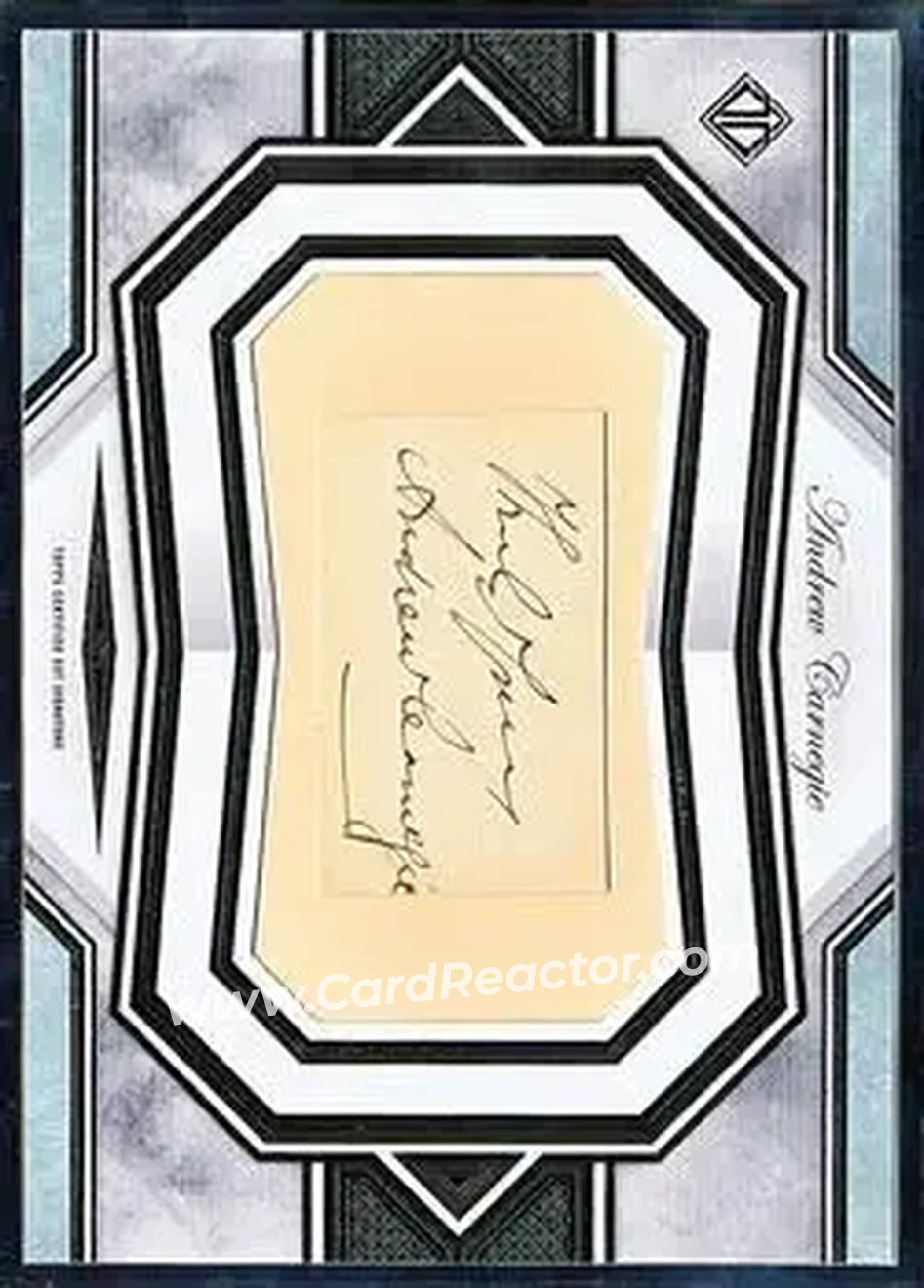 2019 Topps Transcendent Collection - Oversized Cut Signatures #TCS-AC - Andrew Carnegie - Front