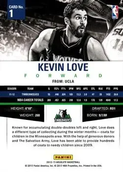 Back of Kevin Love