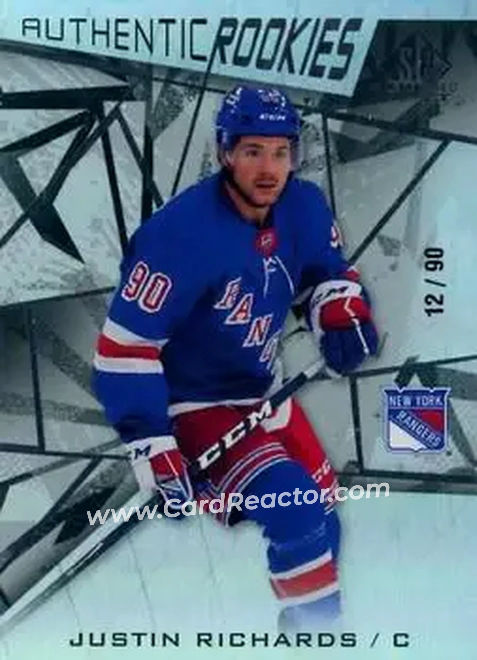 2021-22 SP Game Used #123 - Justin Richards - New York Rangers - Front