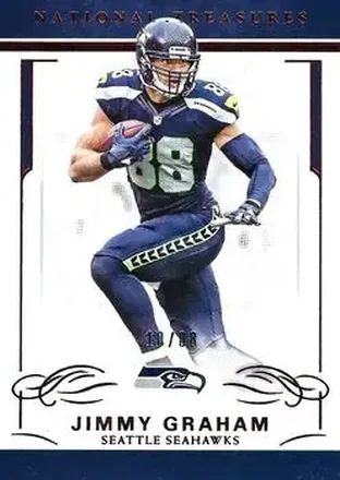 2016 Panini National Treasures - Jersey Number Red #90 - Jimmy Graham - Seattle Seahawks