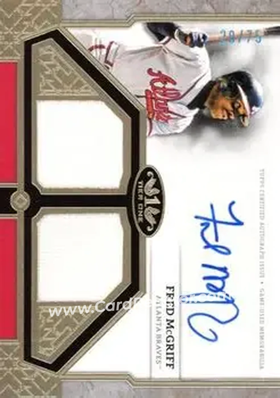 2024 Topps Tier One - Autographed Tier One Relics Dual #T1AR-FM - Fred McGriff - Atlanta Braves - Front