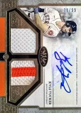 2024 Topps Tier One - Autographed Tier One Relics Dual #T1AR-KT - Kyle Tucker - Houston Astros