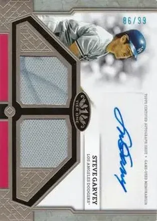 2024 Topps Tier One - Autographed Tier One Relics Dual #T1AR-SG - Steve Garvey - Los Angeles Dodgers