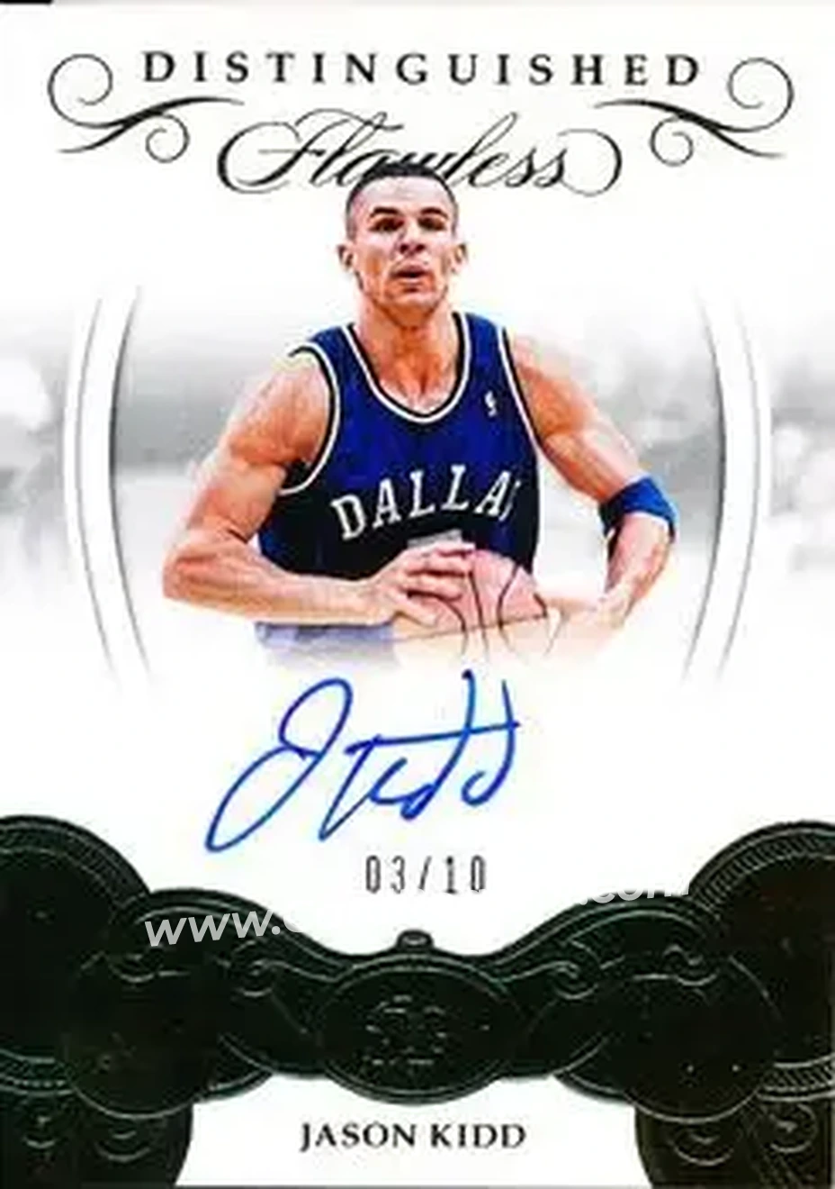 2017-18 Panini Flawless - Distinguished Autos Gold #DA-JK - Jason Kidd - Dallas Mavericks - Front