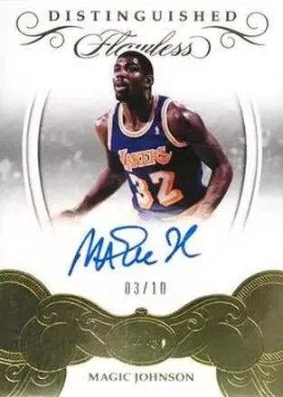2017-18 Panini Flawless - Distinguished Autos Gold #DA-MJ - Magic Johnson - Los Angeles Lakers