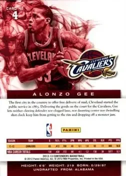 Back of Alonzo Gee