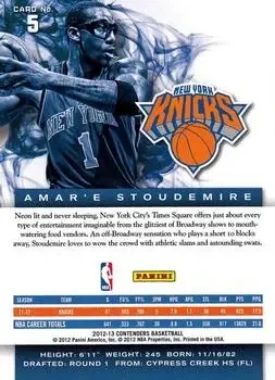 Back of Amar'e Stoudemire