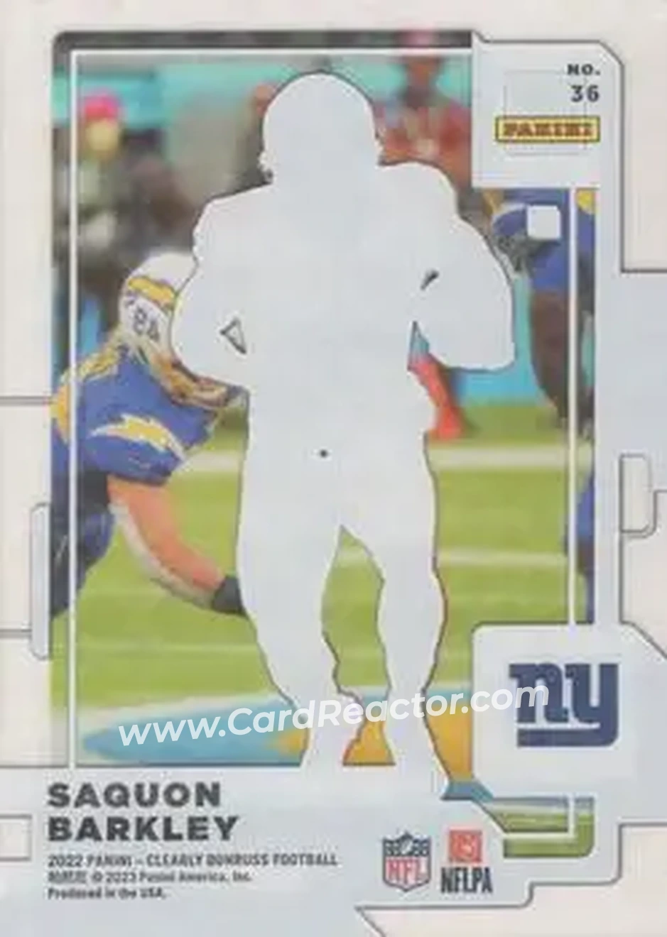 2022 Clearly Donruss - Holo Mosaic #36 - Saquon Barkley - New York Giants - Back