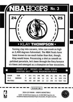 Back of Klay Thompson