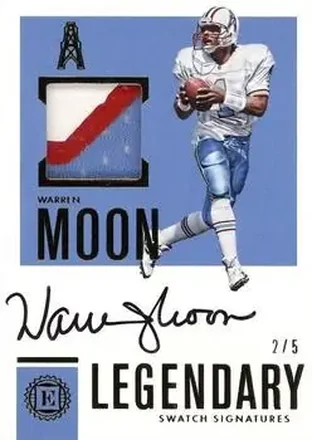 2016 Panini Encased - Legendary Swatch Signatures Gold #LS-WMN - Warren Moon - Houston Oilers