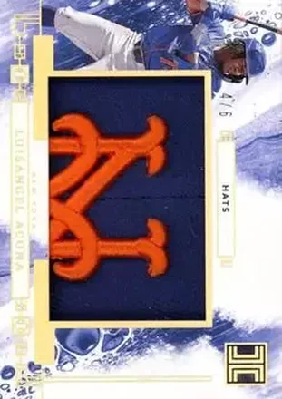 2024 Panini Impeccable - Jumbo Patches Hats #JP-LA - Luisangel Acuña - New York Mets