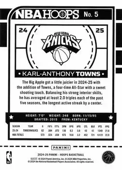 Back of Karl-Anthony Towns