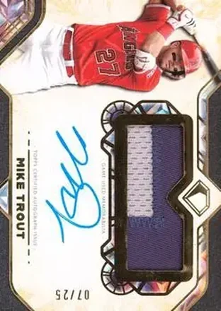 2025 Topps Diamond Icons - Autographed Jumbo Patches #AJP-MT - Mike Trout - Los Angeles Angels