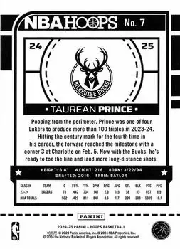 Back of Taurean Prince