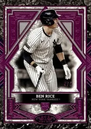 2025 Topps Tier One - Pink Foil #77 - Ben Rice - New York Yankees