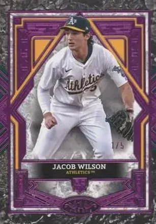 2025 Topps Tier One - Pink Foil #85 - Jacob Wilson - Athletics