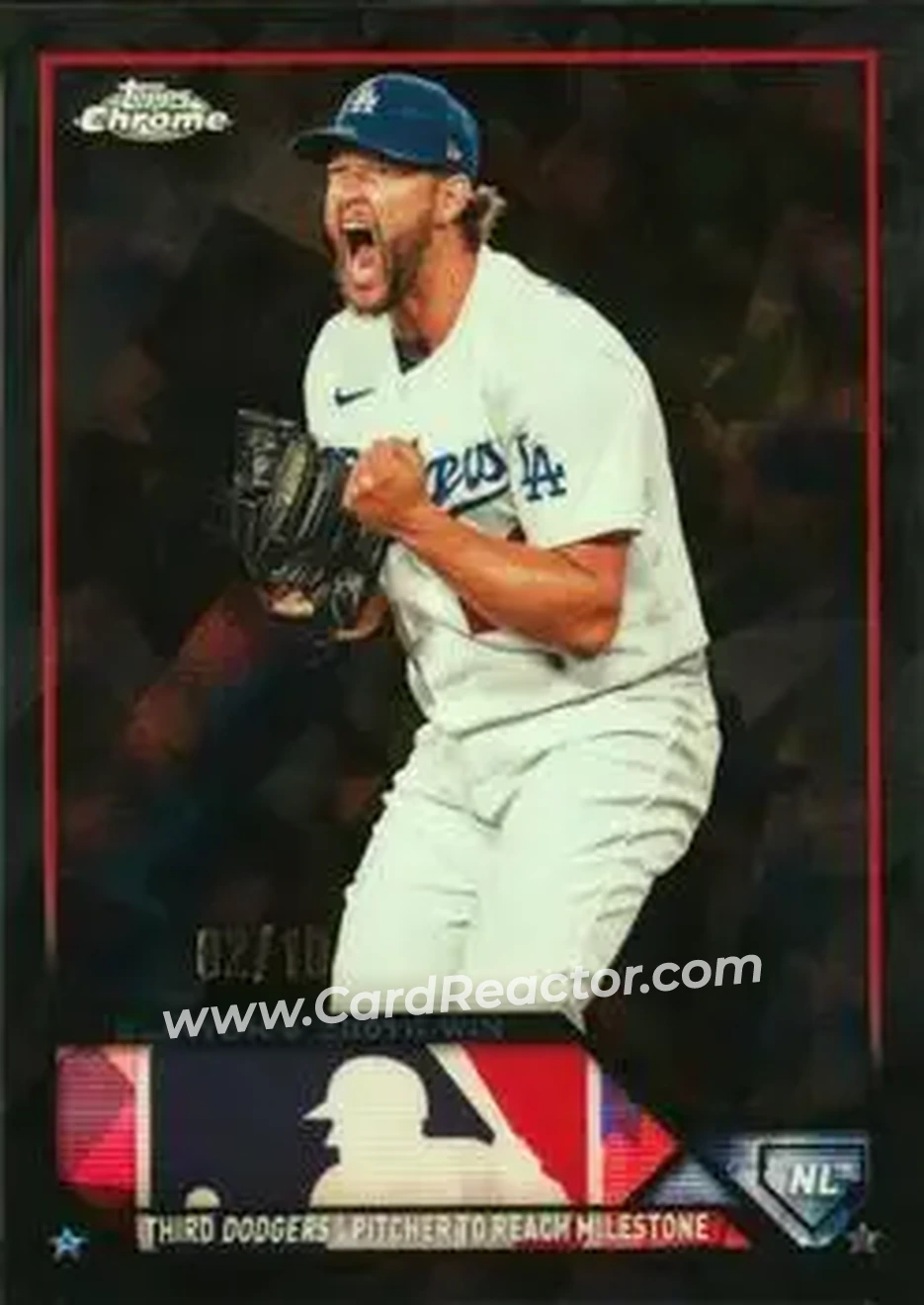 2023 Topps Chrome Update Sapphire Edition - Black #USCS202 - Clayton Kershaw - Los Angeles Dodgers - Front
