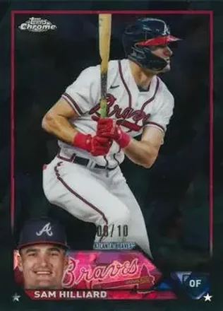 2023 Topps Chrome Update Sapphire Edition - Black #USCS263 - Sam Hilliard - Atlanta Braves