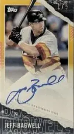 2020 Topps Rip - Mini Autographs Gold #RIPAU-JB - Jeff Bagwell - Houston Astros