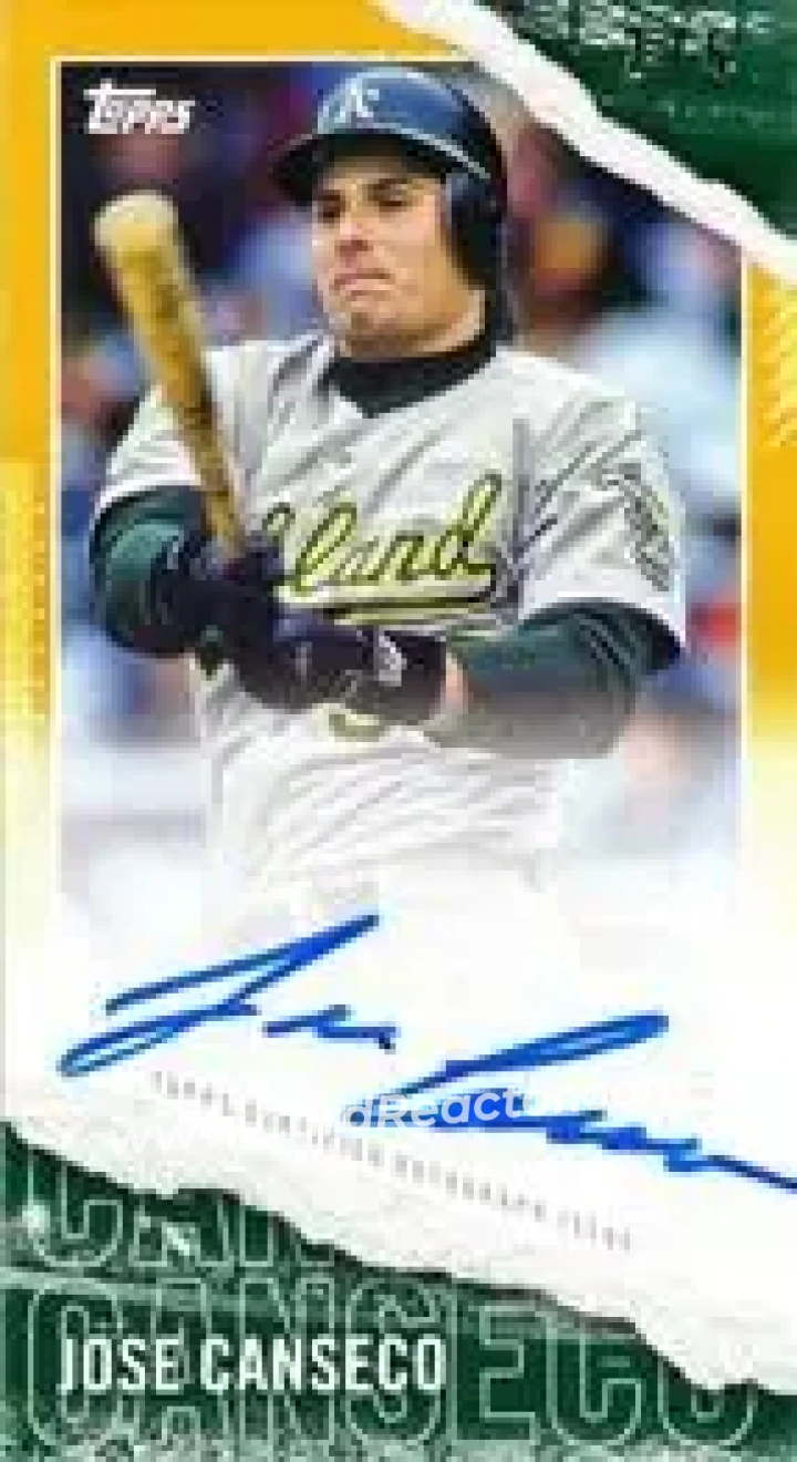 2020 Topps Rip - Mini Autographs Gold #RIPAU-JC - Jose Canseco - Oakland Athletics - Front 2020 Topps Rip - Mini Autographs Gold #RIPAU-JC - Jose Canseco - Oakland Athletics - Front