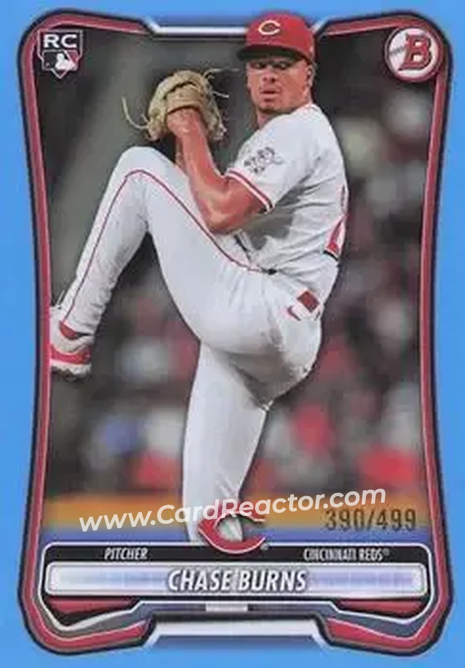 2026 Bowman - Sky Blue #3 - Chase Burns - Cincinnati Reds - Front