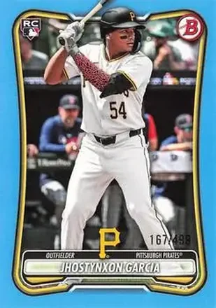 2026 Bowman - Sky Blue #12 - Jhostynxon Garcia - Pittsburgh Pirates