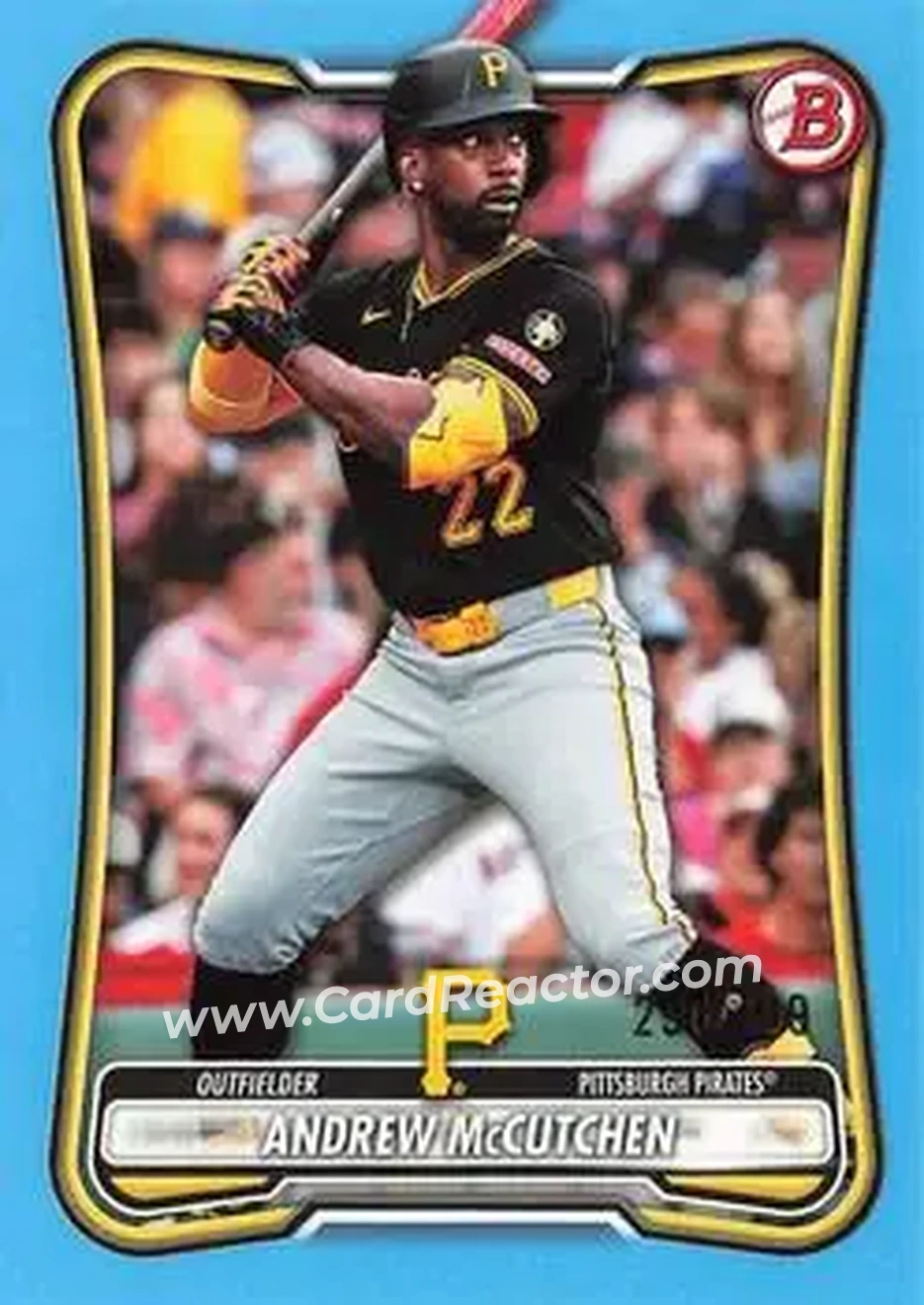 2026 Bowman - Sky Blue #22 - Andrew McCutchen - Pittsburgh Pirates - Front