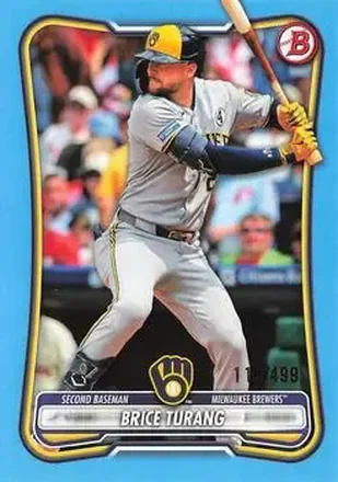 2026 Bowman - Sky Blue #30 - Brice Turang - Milwaukee Brewers