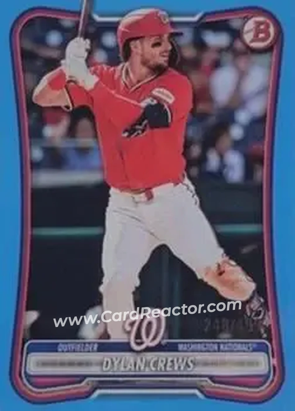 2026 Bowman - Sky Blue #54 - Dylan Crews - Washington Nationals - Front