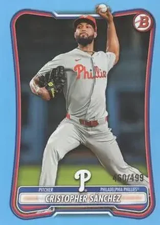 2026 Bowman - Sky Blue #55 - Cristopher Sánchez - Philadelphia Phillies