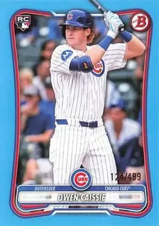 2026 Bowman - Sky Blue #62 - Owen Caissie - Chicago Cubs