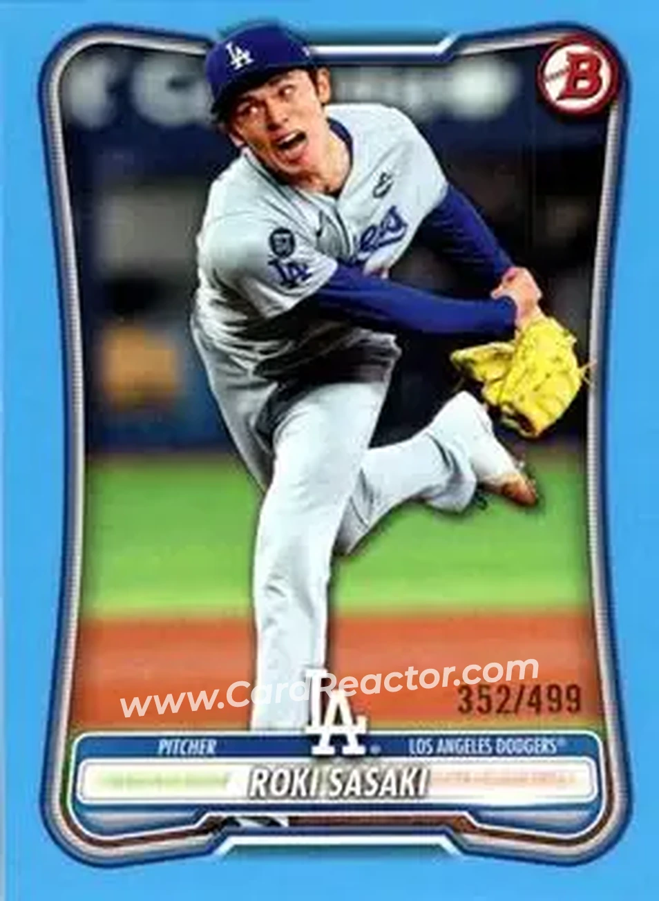 2026 Bowman - Sky Blue #63 - Roki Sasaki - Los Angeles Dodgers - Front