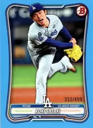 2026 Bowman - Sky Blue #63 - Roki Sasaki - Los Angeles Dodgers