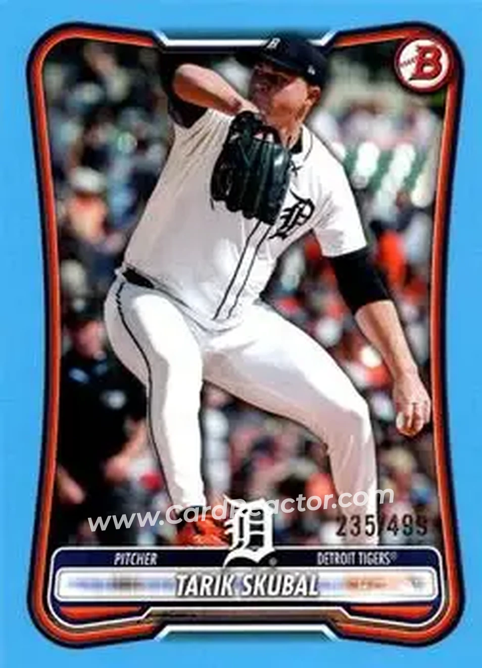 2026 Bowman - Sky Blue #76 - Tarik Skubal - Detroit Tigers - Front