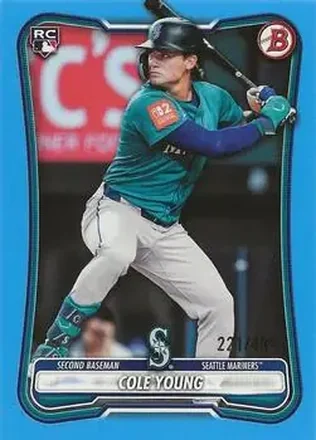 2026 Bowman - Sky Blue #78 - Cole Young - Seattle Mariners